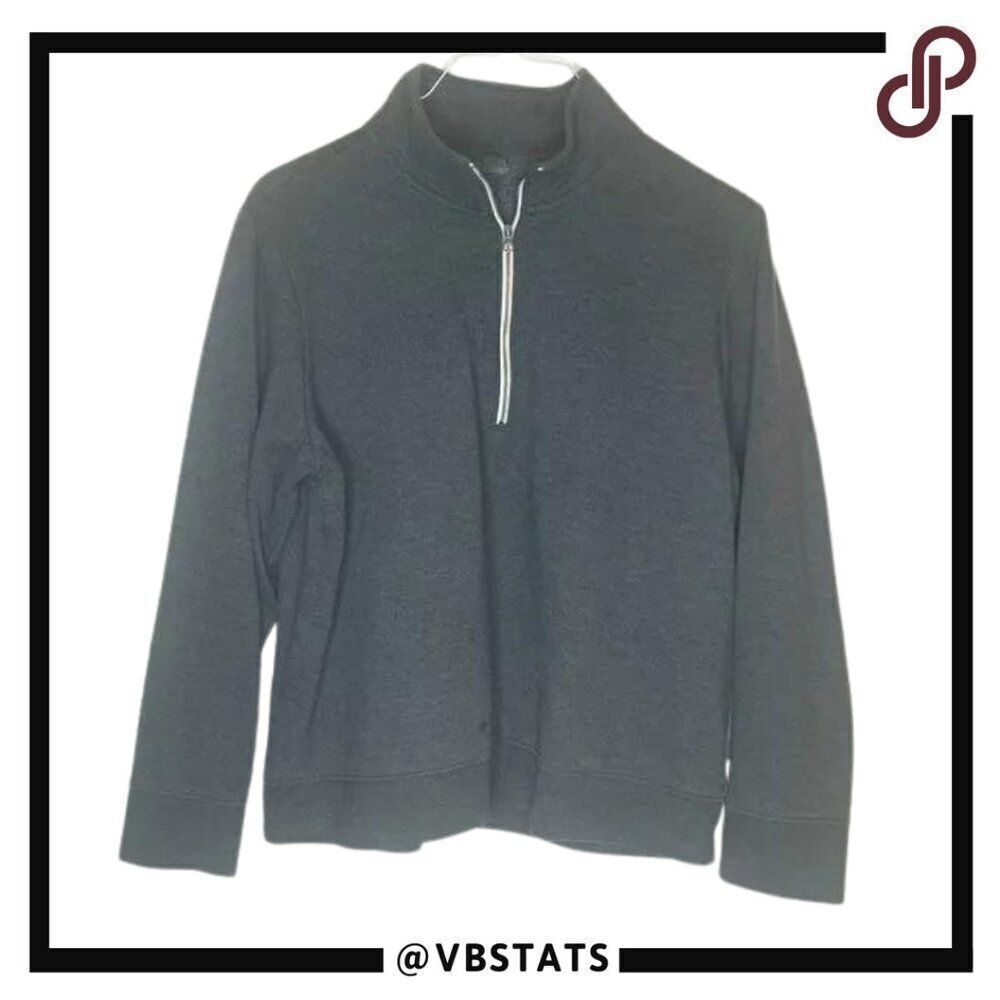 Eddie Bauer Women’s Camp Fleece 1/4 Zip Top in‎ Size XL in Charcoal Gray.
